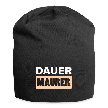 Dauer Maurer - Jersey-Beanie - Schwarz - Vorne