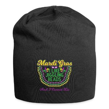 J'aime les perles qui s'agite et je ne peux pas me trouver cadeau - Bonnet en jersey - noir - Devant