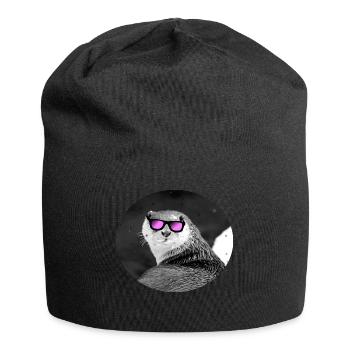 Otter Sonnenbrille Fischotter - Jersey-Beanie - Schwarz - Vorne