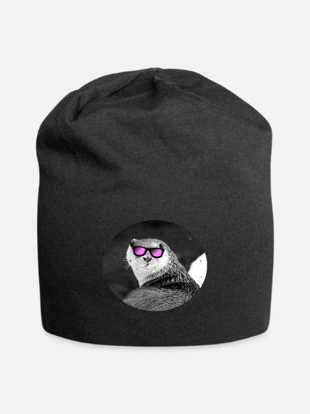 Otter Sonnenbrille Fischotter - Jersey-Beanie - Schwarz