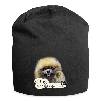 Pomeranian Shirt und Accessoires Zwergspitz - Jersey-Beanie - Schwarz - Vorne