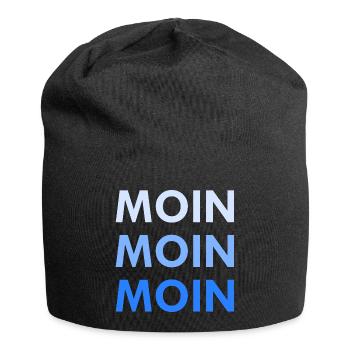 Moin Moin Moin - Jersey-Beanie - Schwarz - Vorne