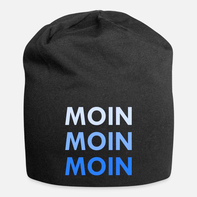 Moin Moin Moin - Jersey-Beanie - Schwarz