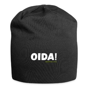 Oida Alter Dialekt lustiger Spruch bayrisch - Jersey-Beanie - Schwarz - Vorne