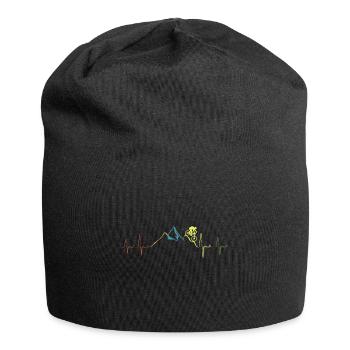 Retro heartbeat biker MTB mountain bike gift - Jersey Beanie - black - Front