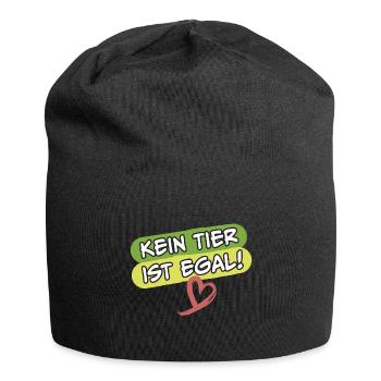 Kein Tier ist egal Tierschützer Tierschutz - Jersey-Beanie - Schwarz - Vorne