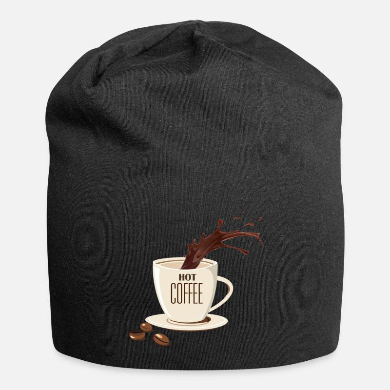 Kaffee Kaffee - Jersey-Beanie - Schwarz