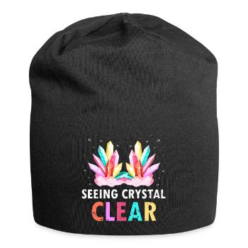 Mineraliensammler und Erze Mineralien Fan - Jersey-Beanie - Schwarz - Vorne