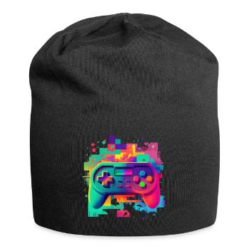 Retro colorful console - Jersey Beanie - black - Front