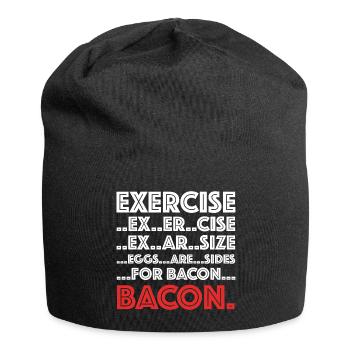 Bacon Training | Beer, grilling, meat, bacon - Jersey Beanie - black - Front