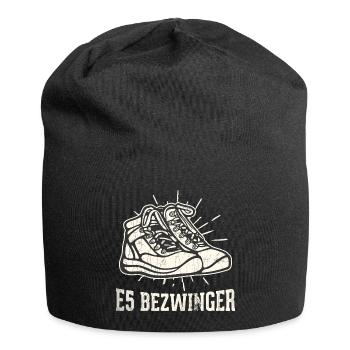 Alpenüberquerung Oberstdorf Meran E5 Fernwanderweg - Jersey-Beanie - Schwarz - Vorne