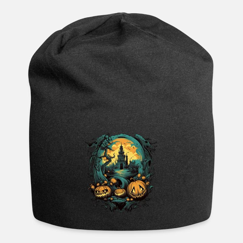 Halloween - Jersey-Beanie - Schwarz