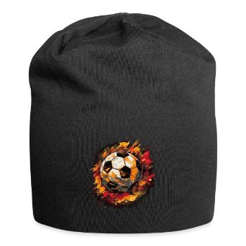 Fußball Ball - Jersey-Beanie - Schwarz - Vorne