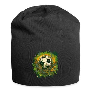 Fußball Ball - Jersey-Beanie - Schwarz - Vorne