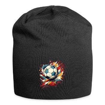 Fußball Ball - Jersey-Beanie - Schwarz - Vorne