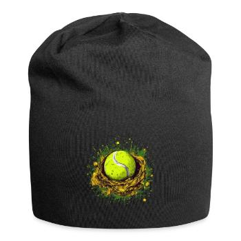 Tennis ball - Jersey-Beanie - Schwarz - Vorne