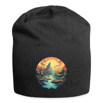 Landscape - Jersey Beanie - black - Front