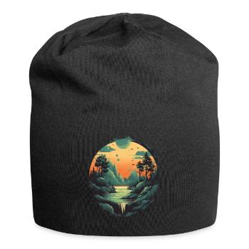 Landscape - Jersey Beanie - black - Front