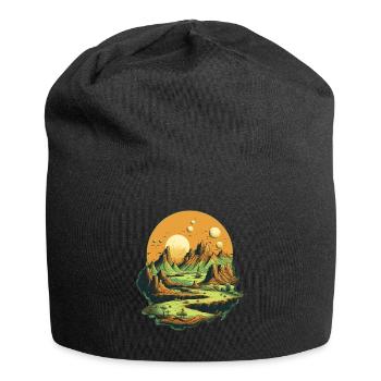 Landscape - Jersey Beanie - black - Front