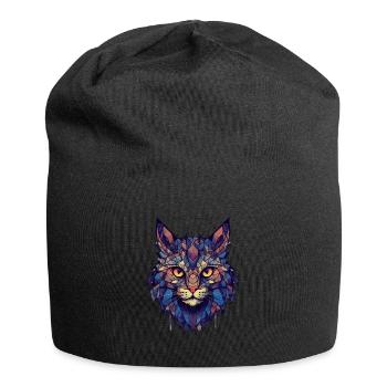 Chat - Bonnet en jersey - noir - Devant