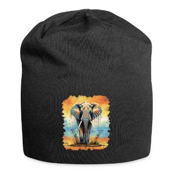 Elephant - Jersey Beanie - black - Front