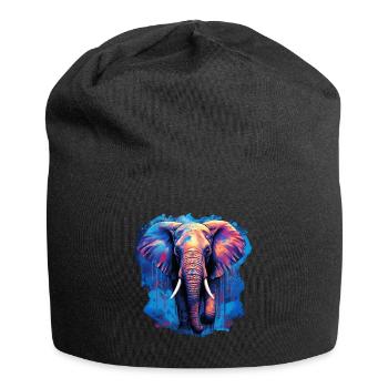 Elefant - Jersey-Beanie - Schwarz - Vorne