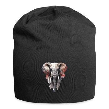 Elefant - Jersey-Beanie - Schwarz - Vorne