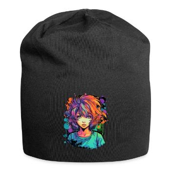 Anime Girl - Bonnet en jersey - noir - Devant