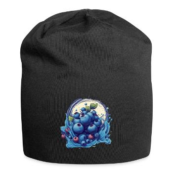 Blaubeere - Jersey-Beanie - Schwarz - Vorne