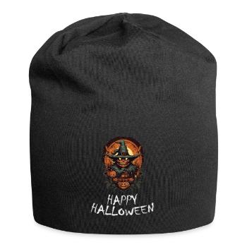 Halloween - Happy Halloween - Jersey-Beanie - Schwarz - Vorne