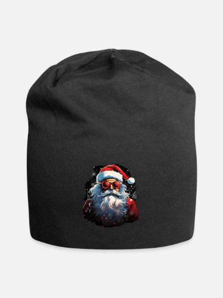 Weihnachtsmann - Jersey-Beanie - Schwarz