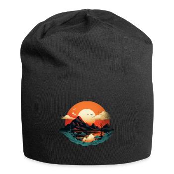Paysage - Bonnet en jersey - noir - Devant