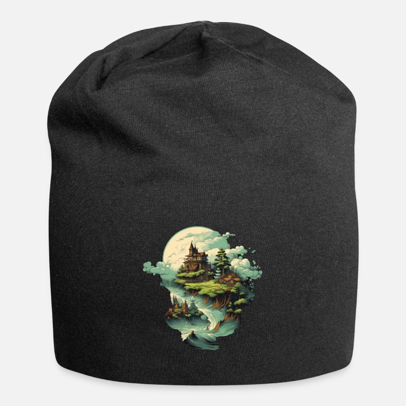 Paysage - Bonnet en jersey - noir