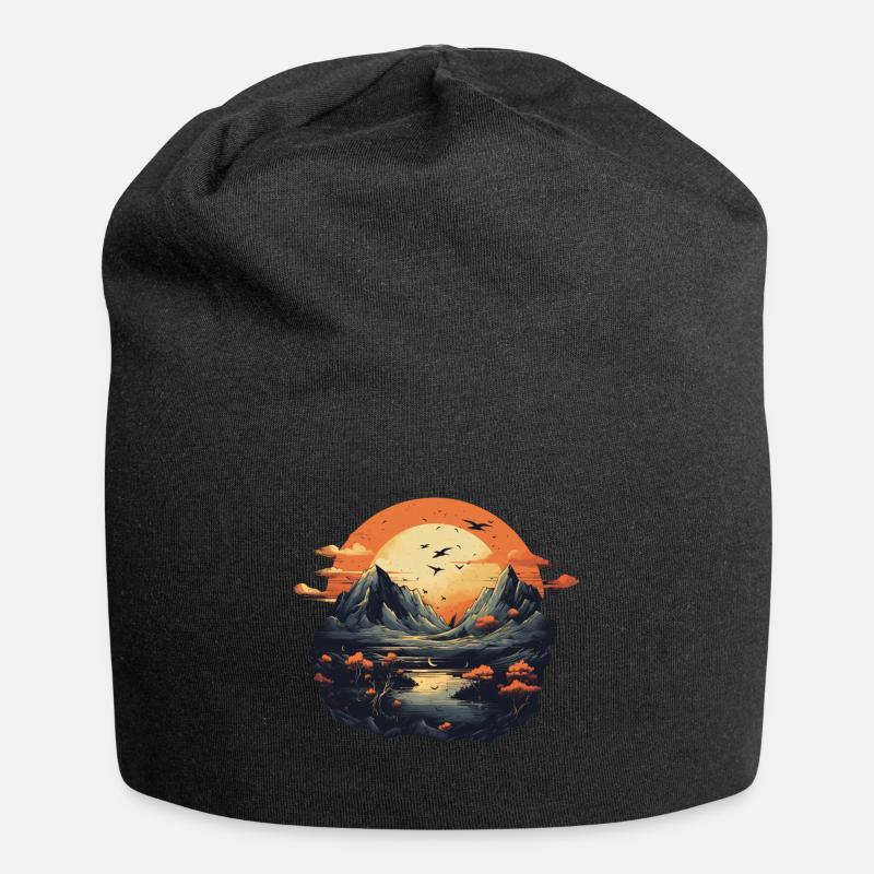 Paysage - Bonnet en jersey - noir