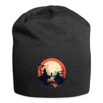 Paysage - Bonnet en jersey - noir - Devant