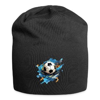Fußball Ball - Jersey-Beanie - Schwarz - Vorne