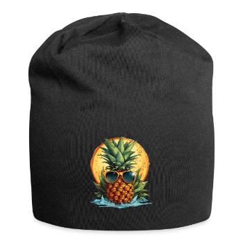 Ananas - Jersey-Beanie - Schwarz - Vorne