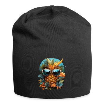 Ananas - Jersey-Beanie - Schwarz - Vorne