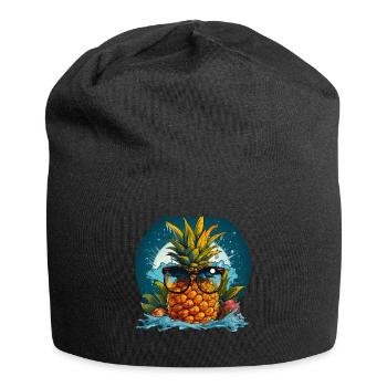 Ananas - Jersey-Beanie - Schwarz - Vorne