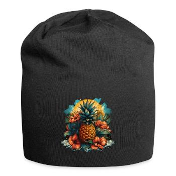 Ananas - Jersey-Beanie - Schwarz - Vorne