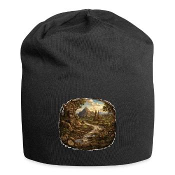 Landscape - Illustration - Jersey Beanie - black - Front