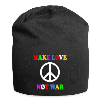 Make love not war - Jersey Beanie - black - Front