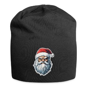 Weihnachtsmann - Illustration - Jersey-Beanie - Schwarz - Vorne