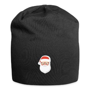 Weihnachtsmann - Illustration - Jersey-Beanie - Schwarz - Vorne