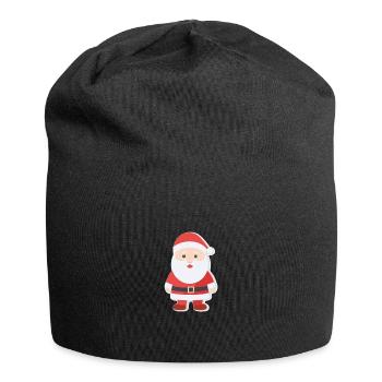 Weihnachtsmann - Illustration - Jersey-Beanie - Schwarz - Vorne