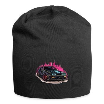 Car - Illustration - Jersey Beanie - black - Front