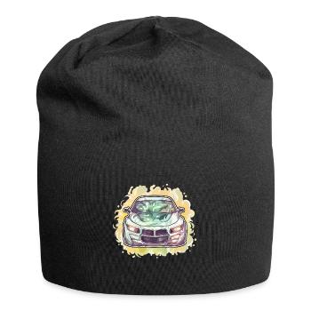 Car - Illustration - Jersey Beanie - black - Front