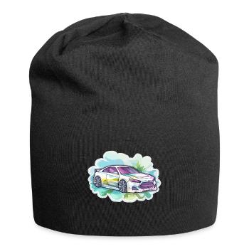 Car - Illustration - Jersey Beanie - black - Front