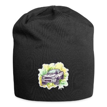 Car - Illustration - Jersey Beanie - black - Front