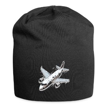 Airplane - illustration - Jersey Beanie - black - Front
